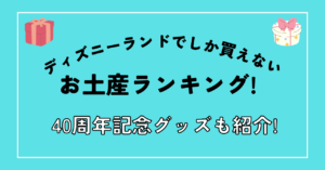 ディズニーランドでしか買えないお土産